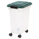 Remington WeatherPro Airtight Dog Food Storage Container, Up to 22 lbs, Attachable Wheels, For Dog Cat Bird and Other Pet Food S