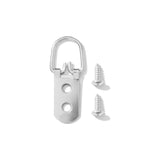D-Ring Picture Hangers with Screws - 50 Pack Two Hole Wide Strap Hangers for Picture Frames, Photos, Mirrors, Wall Decor, and Pa