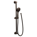 Moen Oil Rubbed Bronze EcoPerformance 5Function Detachable Handheld Shower Head with 30Inch Slide Bar and 69Inch Hose, 3558E