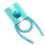 Risyfjew 50PCS 8mm Natural Turquoise Beads Gemstone Round Loose Beads for Jewelry Making Chakra Crystal Stone Beads for Bracelet
