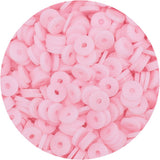 Bundooraking-2000pcs Light Pink Clay Beads (6mm), Heishi Beads for Jewelry Making, Necklace Earring Accessories