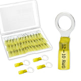 60 PCS Heat Shrink Wire Connectors, 12-10 AWG Ring Terminals, 12-10 Gauge 5/16 Stud(M8) Automotive Marine Ring Connectors by Hou
