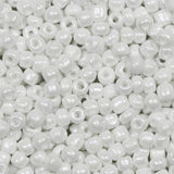Bulk 4mm White Pearl Seed Beads for Jewelry Making 200 Grams About 3380pcs,6/0 Glass Craft Beads for Making Earrings, Bracelets,