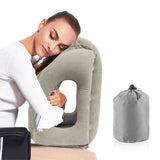 Vinmas Travel Pillow, Inflatable Portable Head Neck Rest Pillow For Airplanes, Cars, Buses, Trains, Napping, Camping A Patente