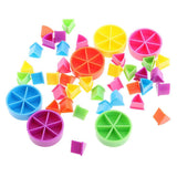 ECOMISTIQ Replacement Parts Math Fractions Board Games Pie Pieces Lot Early Numeracy Teaching Learning Material Toy DIY Gift | G