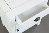 Jofran Artisan'S Craft Farmhouse Distressed 20 End Table Nightstand With Storage Cabinet, Weathered White