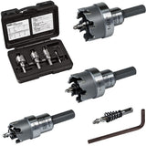 Klein Tools 31872 Heavy Duty Hole Saw Kit, Includes Carbide Hole Cutters and Pilot Bit in RustProof Molded Plastic Case, 4Piec