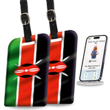 [Pack 2] Tag8 Kenya Flag Smart Luggage Tag |Trendy Luggage Tag Id Identification | Suitcase Tag | Fashionable Digital Name Tag |
