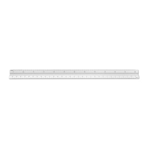 Alumicolor Aluminum Architect Metric Solid Drafting Scale, 30CM, Silver