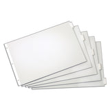 Cardinal Tabloid Paper Index Dividers, 11 x 17, 5Tab, Clear