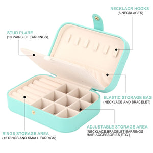 FEISCON Jewelry Box, Travel Jewelry Organizer Case Small Jewelry Storage and Organizers Craft Containers Travel Mini Organizer/G