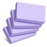 Purple Index Cards 3x5 Inch - 200 Pack, Ruled Index Flash Cards for Studying, 180GSM Purple Note Cards 3x5 Lined Index Cards, Fl