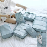 Noriq Polyester 7 Set Travel Organizer Bag 3 Packing Cubes + 3 Pouches + 1 Toiletry Organizer Bag (Skyblue, 27.99 Cm, 11 Cm) (Sk