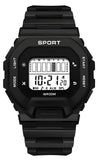 Racnos Digital Silicone Strap Sports Watch For Boys | Sports Watch For Kids Boys | Sportz Watch (Black)