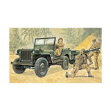 Italeri Models 1/35 Willys Jeep & Trailer Kit 0314S