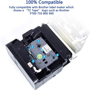 NEXTPAGE Laminated Label Tape Compatible with Brother TZE-231, 4 Pack