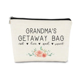 Grandma Gifts,Grandma Getaway Bag Makeup Bag ,Mothers Day Gifts for Grandma, Floral Travel Toiletry Bag,Grandma Gifts from Grand