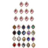 Merishopp Rhinestone Flat Back Button Scrapbook Embellishments Pink Mixed Color