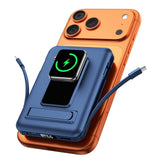 Vexnara for Magsafe Battery Pack, 10000mAh Power Bank for iPhone with Built-in Cables, 20W Fast Charging Magnetic Wireless Porta