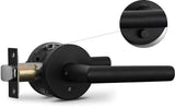 Berlin Modisch Privacy Lever Door Handle Sleek Round Easy to Open Locking Lever Set [for Bedroom or Bathroom] Reversible for Rig