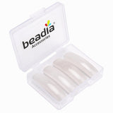 BEADIA Natural Curved White Agate Stone Beads 36x10mm 4pcs for DIY Bracelet Jewelry Making