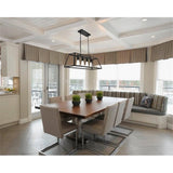 Elegant Lighting Living District Resolute 4-Light Mid-Century Metal Pendant In Black