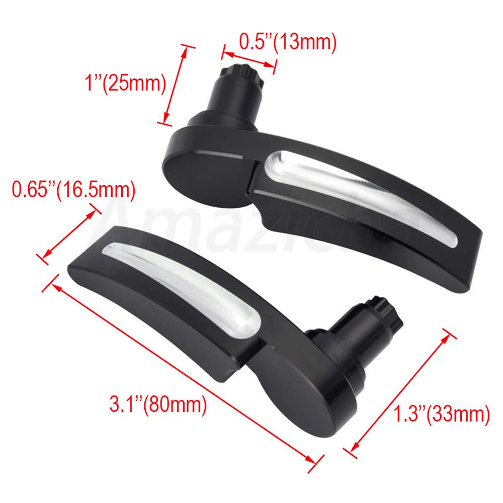 Amazicha Black Saddlebag Latch Kit Saddle Bag Latches Lifter Compatible for Harley Davidson Touring Street Glide, Road Glide, El
