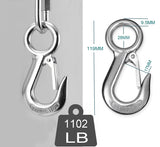 Alele 0.5T Crane Scale Grab Hooks,Slip Hooks,Stainless Steel Lifting Hook Rigging Accessory (Grab Hooks 500kg)