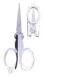 Mini Small EDC Stainless Steel Fold Scissor Tijera Tesoura Pocket Tool Utility Gadget Portable Camp Hike Travel 4.5 inch pack of