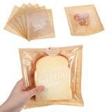 100 Pcs Heat-Sealable Cookie Bags, Cookie Bags with Seal, Bakery Bags with Window, Kraft Paper Baked Goods Pouch for Pastry Snac