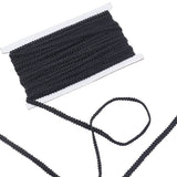 PandaHall 27 Yards Black Braid Lace Trim, 1/4 inch Polyester Gimp Braid Trim Centipede Braid Trim Decorative Craft Lace Ribbon f