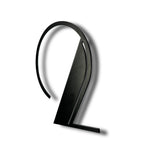 NACH Black Art Deco 6 Inch Steel Floating House Numbers with Mounting Hardware