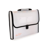 Polen Premium Transperant Expanding File With Thick Innners, 13 Pockets, Handle, And Buckle Closure, Fullscape Size For Travel, 