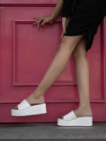 Shoetopia Stylish Quilted Stitching White Platform Heels For Women & Girls /Uk4,White,4,B0BYP965PW