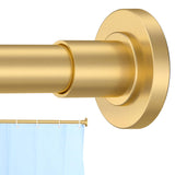 CorkLatta Gold Shower Curtain Rod 31 to 104 Inch,1 Inch Diameter Adjustable Spring Tension Curtain Rod No Drilling Stainless Ste
