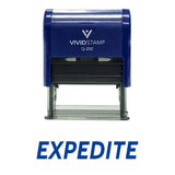 EXPEDITE Self Inking Rubber Stamp (Blue Ink) Medium