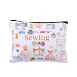 Sewing Quilting Makeup Toiletry Bag for Seamstress Tailor Birthday Gift for Quilters Crafter Sewer Travel Canvas Storage Cosmeti