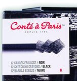 ContParis 12 Count B Sketching Crayons Set, Black