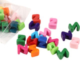 40 PCS Letter Beads 3D Acrylic 21mm x 16mm Z Loose for Jewelry Making Bracelet Necklaces Keychain Phone Bag Chain Key Chains(Mix