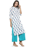 Gosriki Women'S Cotton Kurta (Kur190037-Xxl_2Xl_White),2xl,,B07QBF6ZJL
