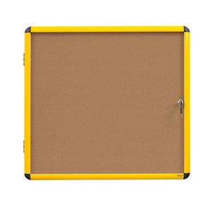 Industrial Cork Bulletin Enclosed Board Cabinet