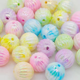 Colorful Round Spacer Beads for Jewelry Bracelet Necklace Pen Bag Chain Making Crafts Supplies (16mm Mix Colors-2)