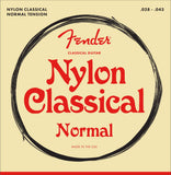 Fender Nylon Acoustic Strings, 100 Clear/Silver, Tie End .028-.043