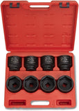NEIKO 02392A 3/4 Impact Socket Set, 3/4 Drive, 8 PC Jumbo Sockets, SAE Standard Sizes 21/16 Inch to 21/2 Inch, ChromeMoly