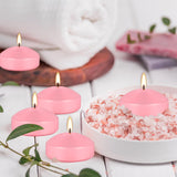 12-Pack 3 Inch Pink Floating Candles - Romantic Decor for Valentine's Day