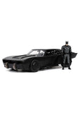 DC Comics 1:24 The Batman Batmobile Diecast Car w/ 2.75 Batman Figure, Toys for Kids and Adults,Black/Silver