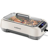Smokeless Indoor Grill, CUSIMAX Electric Grill, 1500W Korean BBQ Grill with LED Smart Display & Tempered Glass Lid, Non-stick Re