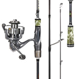 Sougayilang BD 2-Piece Spinning Fishing Rod and Reel Combo,Split-Grip Golf Handle,33 Ton Carbon Fiber,Light and Smooth Spinning 