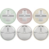 PandaEar 3 Pack Stainless Steel Toddler Plates with Suction, Divided Plates with Removable Silicone Sleeve for Babies & Toddlers