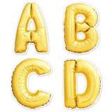 CTP Gold Mylar Balloon Uppercase Punch-Out Letters for Classroom - Essential Homeschool Supplies - Top Back to School Supplies